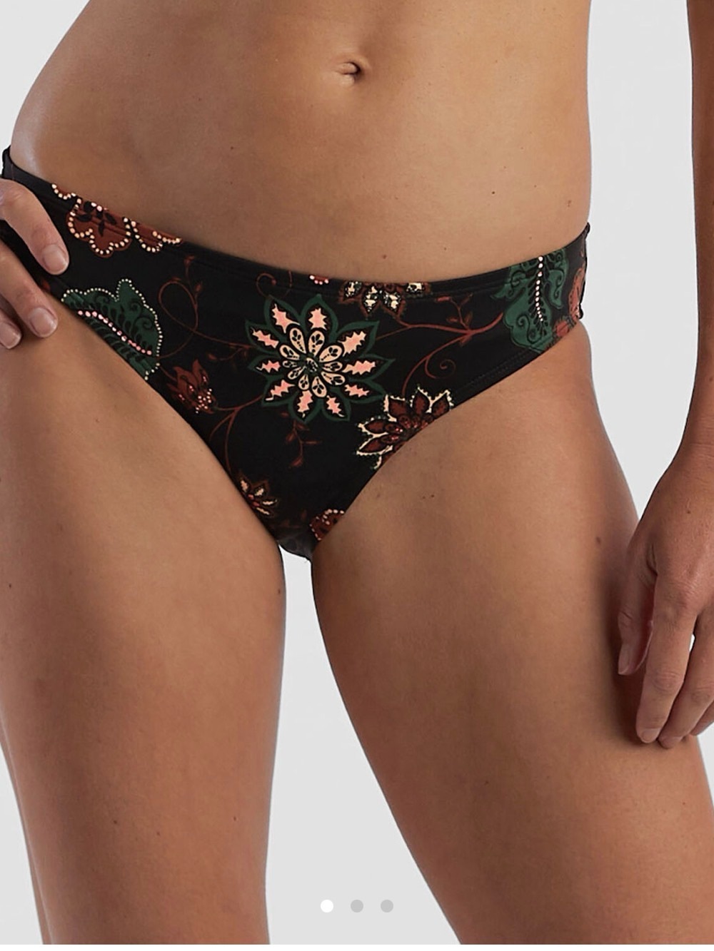 Carve Designs Floral Bikini Bottoms in Black, Pink & Brown Size Small Cheeky NWT - Picture 3 of 7